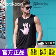 cabra kalani夏季背心男士運(yùn)動(dòng)舒適上衣無(wú)袖打底衫薄款吊帶健身修身休閑男背心 A2純色手掌圖案 2XL （建議140-165斤）