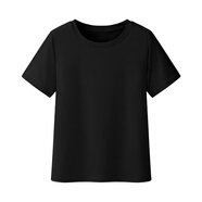 艾米戀男女同款運(yùn)動(dòng)速干正肩T恤寬松高彈圓領(lǐng)上衣D8275 黑色 3XL