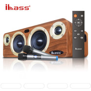ibass 主音solo 2023款發(fā)燒藍(lán)牙音箱K歌直播遙控電腦手機(jī)電視同軸投影儀低音炮桌面木質(zhì)音響 直播K歌款【橡木】
