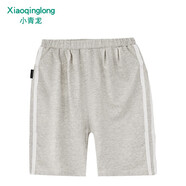 小青龍兒童純棉短褲男童女童夏季休閑運動(dòng)褲中大童五分褲中褲韓版 灰色 140 (建議130-140cm)