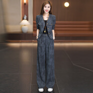 艾靖雅時(shí)尚女裝套裝秋季穿搭洋氣成熟氣質(zhì)全套高級感春秋休閑西裝兩件套 灰色 M （105斤以?xún)龋?
                                         title=