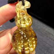 諾源珠寶 珍藏天然巴西鈦晶吊墜男女款 鈦晶貔貅觀音佛像項(xiàng)鏈掛件18K 款式十九