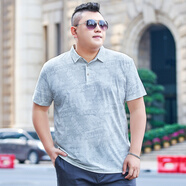 畢蒙加肥加大碼寬松短袖polo衫夏季胖子休閑冰絲翻領(lǐng)t恤潮款男裝 白色 XXL(160-190斤）