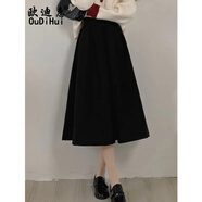 歐迪惠（Oudihui）小香風(fēng)連衣裙衣服女裝新款2025年秋裝學(xué)院風(fēng)溫柔系毛衣裙子女套裝 黑色裙子 XL
