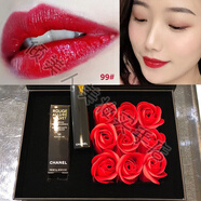 香奈兒（Chanel）口紅58唇膏57禮盒套裝送女生老婆女友閨蜜生日禮物 炫亮口紅99#+九朵玫瑰禮盒