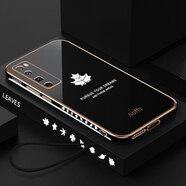 酷斯基華為nova7手機殼n7pro保護nove7se硅膠套5G鏡頭JEF一AN00全包JER nova7 Pro【經(jīng)典黑】側邊創(chuàng)意楓葉全屏軟