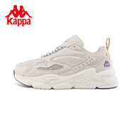 卡帕（Kappa）解構(gòu)老爹鞋男女厚底復(fù)古跑鞋休閑運(yùn)動(dòng)旅游鞋K0CY5MC50 女-月灰色/紫色-133 35
