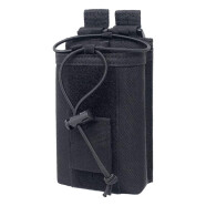 齐莛战术无线电袋对讲机保护袋MOLLE对讲机包户外战术对讲机腰包 黑色