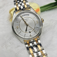 【二手95新】天梭(TISSOT)唯意系列T038.430自動(dòng)機械男士手表瑞士手表回收鑒定37mm 白盤(pán)-鍍金T038.430.22.037.00