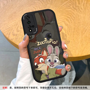 美齡美麗適用華為榮耀20手機殼瘋狂動(dòng)物城20s全包x20se青春版軟硅膠暢玩20pro情侶個(gè)性V20a皮質(zhì)套女新款網(wǎng) 黑色-黑底尼克與朱迪自拍M1 榮耀20 Pro