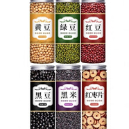 內(nèi)廷上用五谷雜糧黑豆黑米黑芝麻核桃仁黑紅豆花生紅棗銀耳碎蓮子百合山藥 【6罐】黃豆綠豆紅豆黑豆黑米紅