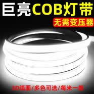 拉伯塔（LABOT） COB燈帶3D弧面180度發光室內客廳暗槽吊頂室外戶外防水超亮自粘 1米【COB超亮弧面】滿5米配插頭 白光