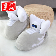 畢業(yè)季送老師的禮物 aj棉拖鞋惡搞AJ棉拖鞋女男胖頭a錐回到未來(lái)面包胖胖毛絨毛毛鞋椰子大棉鞋 深灰回到未來(lái)【可發(fā)光】 均碼防水橡膠底【35-44碼】可穿