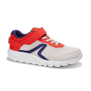 迪卡儂兒童春季網(wǎng)面舒適透氣校園休閑運動(dòng)跑步鞋銀灰色/橙色35-4719331