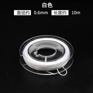 潮典手串彈力繩串珠線(xiàn)扁形水晶穿珠子的彈力線(xiàn)皮筋繩手鏈線(xiàn)松緊線(xiàn)耐磨 白色小卷