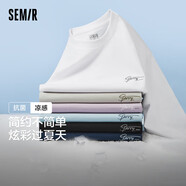 森馬（Semir）森馬[涼感抗菌]短袖T恤男夏字母印花短t簡(jiǎn)約t恤男109324100147