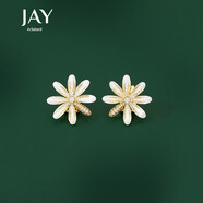 Jay小雛菊花朵耳夾女無耳洞耳飾夾款耳環(huán)送女生七夕情人節(jié)禮物老婆