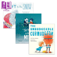 Fiona Woodcock 英文原版兒童故事繪本3冊套裝 A Dot In The Snow A Song In The Mist Unbudgeable Curmudgeon 中商原版