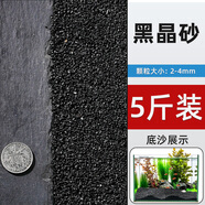 大匠神彩魚缸底砂魚缸造景雨花石沙石頭裝飾鋪底石鵝卵石溪流石雨林沙底沙 5斤裝 天然黑晶砂2-4mm