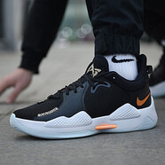 耐克（NIKE）籃球鞋男鞋春夏新款喬治保羅5代耐磨減震訓練實(shí)戰場(chǎng)上低幫運動(dòng)鞋 CW3146-001 黑白 41