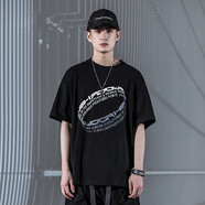 ENSHADOWER隱蔽者國(guó)潮動(dòng)態(tài)LOGO短袖T恤百搭圓領(lǐng)上衣休閑寬松體恤 黑色 2XL