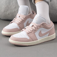 耐克（NIKE）男女籃球鞋2025年夏季戶外訓(xùn)練低幫aj1粉白潮流時(shí)尚運(yùn)動(dòng)鞋 DC0774-162/粉白色 38.5