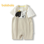巴拉巴拉男童短袖套裝嬰兒夏裝背帶褲兩件套200224119101
