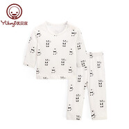優(yōu)貝宜（YOBEYI）男童空調服夏季兒童家居服套裝女童純棉睡衣嬰兒童裝 82906#小熊貓 59cm