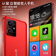 金立8核+128G智能手機純凈版系統(tǒng)老人機三防長續(xù)航戶外備用安卓百元待機王大字大聲大屏語音播報v90Pro 紅色 8核+128G