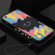迅炫蘋(píng)果6splus手機殼新款iphone6硅膠6s全包8鏡頭7p/8plus防摔保護套男6plus 【送掛繩】-蘋(píng)果6sp-6plus-經(jīng)典黑-彩色微