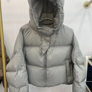 波士頓羽絨服女冬季新款韓版肯豆風(fēng)小個(gè)子短款高腰加厚面包服外套 灰色 M