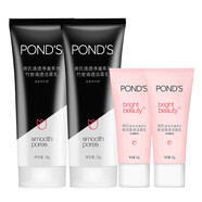 旁氏（POND'S） 旁氏洗面奶潔面溫和潔凈保濕不緊繃潔面乳膏氨基 清澈凈透75g兩只裝+15g潔面小樣