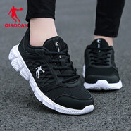 喬丹QIAODAN冬季女鞋運動(dòng)鞋女女子跑步鞋網(wǎng)面透氣休閑旅游鞋R 黑色/白色-230A 37