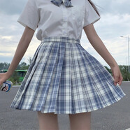 歌蜜奴 半身裙jk制服套裝春夏新款百褶裙電競少女日系校服學生短裙子 裙子領結 M