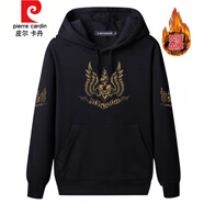 皮爾卡丹（pierre cardin）秋冬男士馬甲三件套套裝純棉衛(wèi)衣休閑套裝加絨加厚運(yùn)動服男裝 (加絨款)純棉帽衫 單件 MK 2XL 130-150斤
