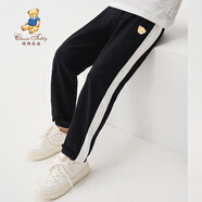 Classic Teddy童裝兒童褲子男童防蚊褲寶寶夏季輕薄長(zhǎng)褲中小童運(yùn)動(dòng)褲新款 黑色1 120
