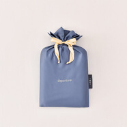 口袋旅行全棉酒店隔臟睡袋旅行床單被套四件套便攜式裸睡旅游輕薄純棉被罩 暮夜藍 130X210cm