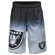 ?？?NFL美式足球訓練短褲 男士漸變大Logo 輕盈彈力 修身春夏運動(dòng) Oakland Raiders XL