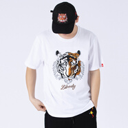 天龍致尊（Denon supreme）短袖T恤男女潮牌夏季中國風(fēng)半袖民族風(fēng)印花短袖T恤衫 688白色 XL