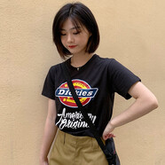 dickies【經(jīng)典款】短袖 情侶款印花短袖t恤 DK007386 黑色 XS