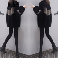 歐迪惠棉服女2026年羊羔毛外套秋冬款女裝羊羔絨棉衣女加厚寬松顯瘦棉襖 黑色 S