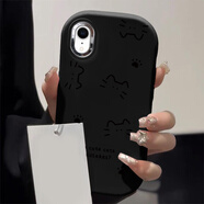 優(yōu)囹 適用于iPhone蘋(píng)果xr手機套xs寬松x外xsmax殼8plus軟7plus殼6splus防摔八七8感6s線(xiàn)條貓可愛(ài)手機殼 可拆卸鏡框小胖妹-黑-【線(xiàn)條貓表情Q2310】單殼 iPhone X