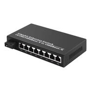 湯湖千兆單模單纖多摸雙纖光纖收發(fā)器1光1電千兆光電轉(zhuǎn)換器GS-03-AB外置電源 千兆1光8電A端
