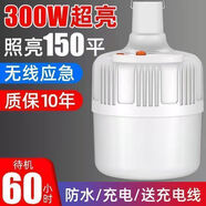潮思匯超亮LED充電燈夜市擺攤照明燈戶(hù)外防水家用充電無(wú)線(xiàn)應急節能燈泡 380W【電量顯示】39時(shí)+配充電線(xiàn)