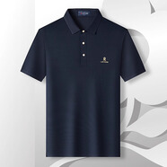 夢特嬌（MONTAGUT）夏季短袖polo衫男士無痕壓膠吸汗T恤男快干透氣 藏青 56 