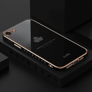 佩諾蘋果6/7/8Plus手機殼iPhone 6s/6保護套蘋果se2全包防摔電鍍硅膠殼男女款潮軟殼 【經(jīng)典黑】楓葉直邊電鍍 蘋果6P/6splus