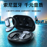 2025新款適用索尼藍(lán)牙耳機(jī)掛耳式骨傳導(dǎo)概念OWS開放式運(yùn)動跑步超長續(xù)航大電量超強(qiáng)音質(zhì)不入耳降噪 炫酷黑 開放不漏音丨久戴不痛 標(biāo)配