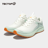 探拓（TECTOP）越野跑鞋男登山鞋2024夏季飛織透氣防滑耐磨專(zhuān)業(yè)戶(hù)外運(yùn)動(dòng)跑步鞋子 純凈白/冰河綠 42