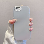 Espanson蘋果6手機(jī)殼iPhone6splus保護(hù)套I6s彩銀鐳射簡(jiǎn)約光感蘋果6Plus磨砂殼男女軟邊硅膠大孔防摔外殼 【彩銀殼】銀色 蘋果6/蘋果6S