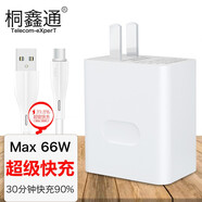 桐鑫通（Telecom-eXperT）Max66W超級快充頭p40/Nate50/Nova9插頭線(xiàn)適用華為充電頭榮耀90/80/MagicVs/5/V40充電器 66W協(xié)議快充頭+快充線(xiàn)1m